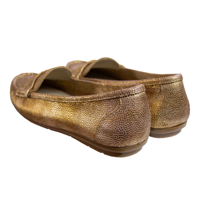 MOCASIN CHATO PRINTS PITÓN DORADO
