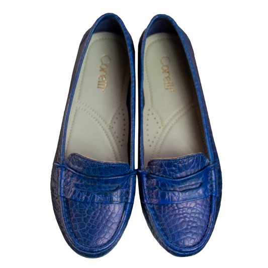 MOCASIN CHATO PRINTS TORTUGA AZUL