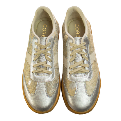 ZAPATILLA SAHARA CUERO PELOS PLATA