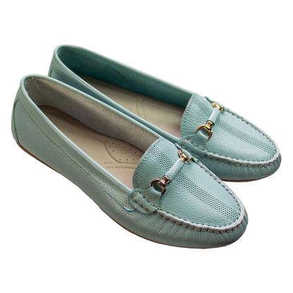 MOCASIN CHATO SARA-2 VERDE AGUA
