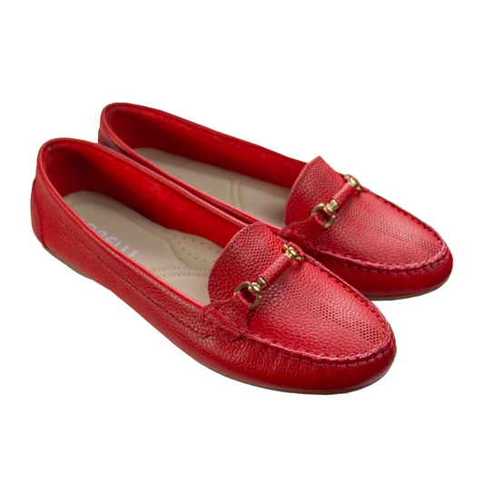 MOCASIN CHATO SARA-2 ROJO