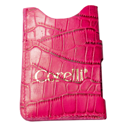 TARJETERO  -CROCO FUCSIA