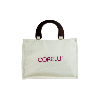 BOLSO TOCUYO ORQUÍDEA CON ASA DE MADERA