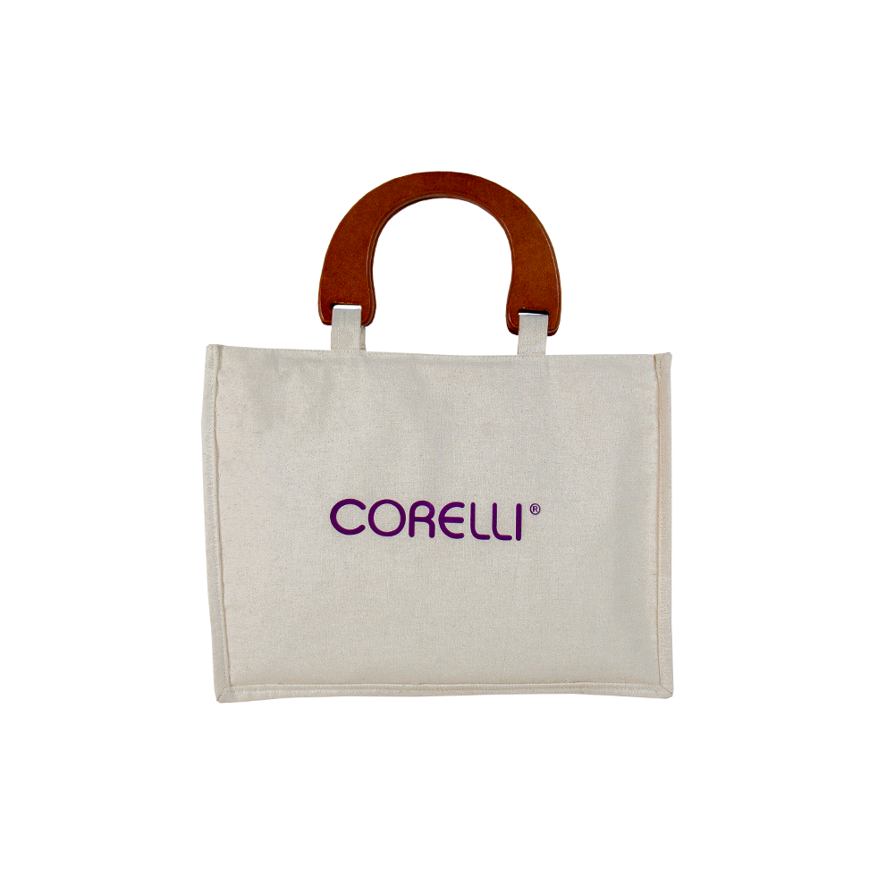 BOLSO TOCUYO TULIPANES CON ASA DE MADERA