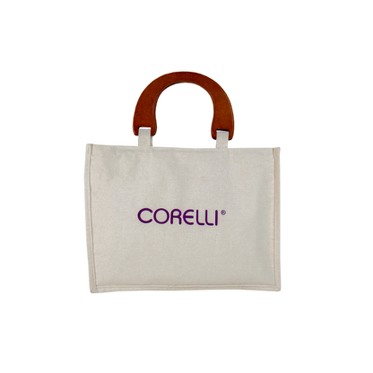 BOLSO TOCUYO TULIPANES CON ASA DE MADERA