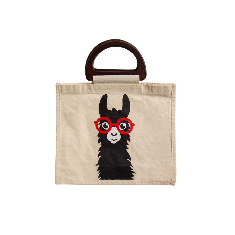 BOLSO TOCUYO ALPACA CON ASA DE MADERA