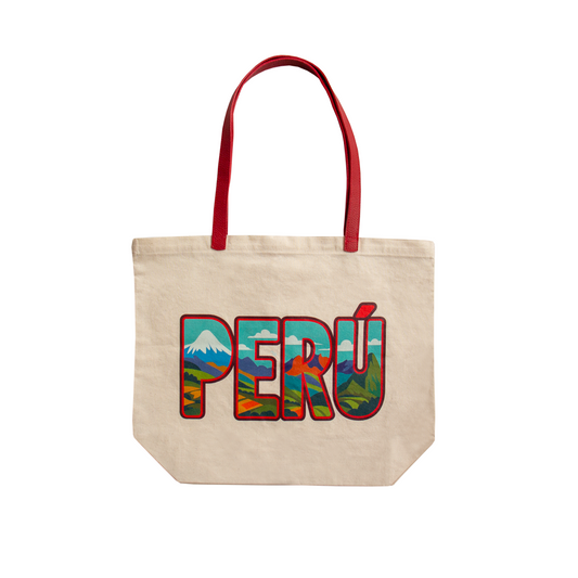 BOLSO TOCUYO PERÚ CON ASA DE CUERO