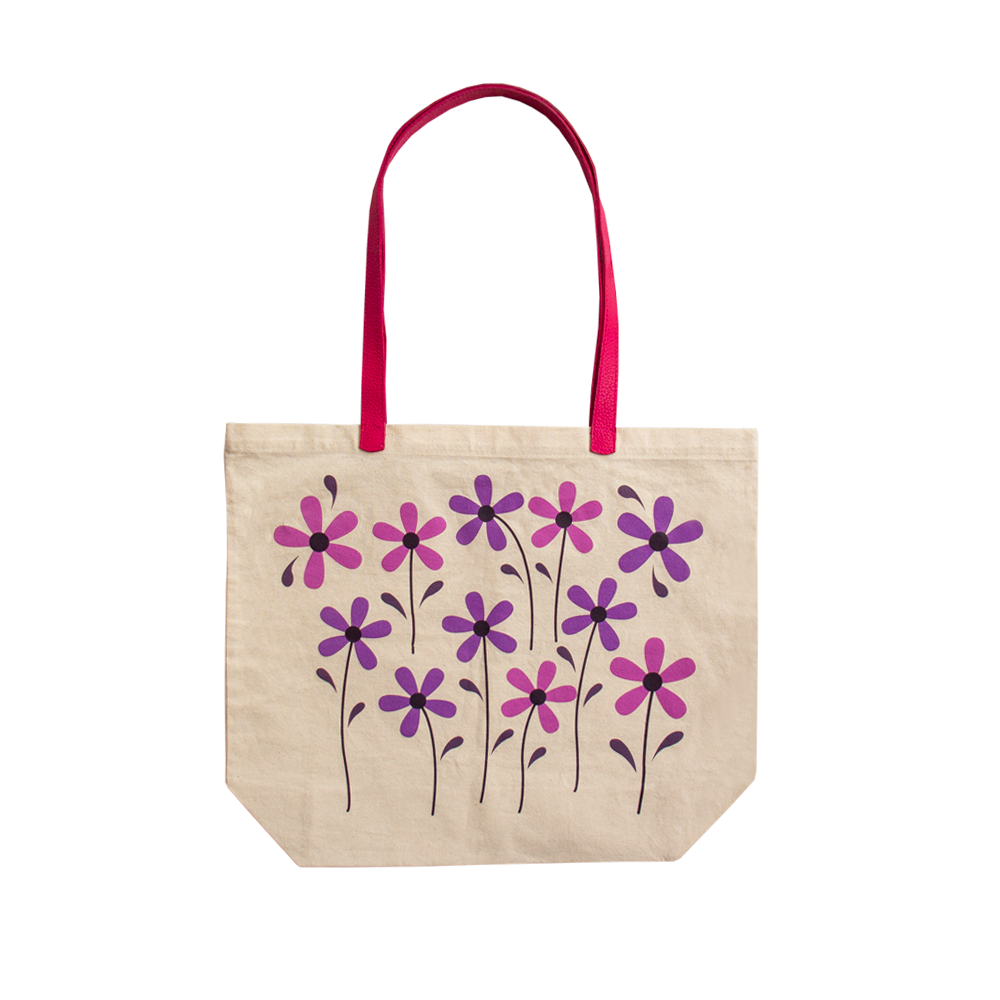 BOLSO TOCUYO COSMOS CON ASA DE CUERO