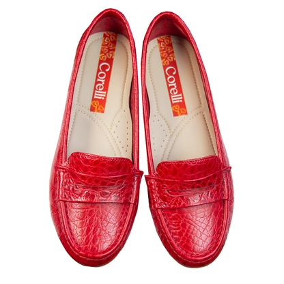 MOCASIN CHATO   PRINTS  TORTUGA   ROJO