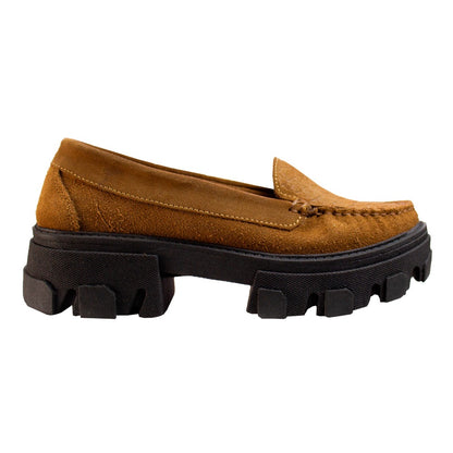 ESTER II TAN SUEDE - BLACK CHUNKY