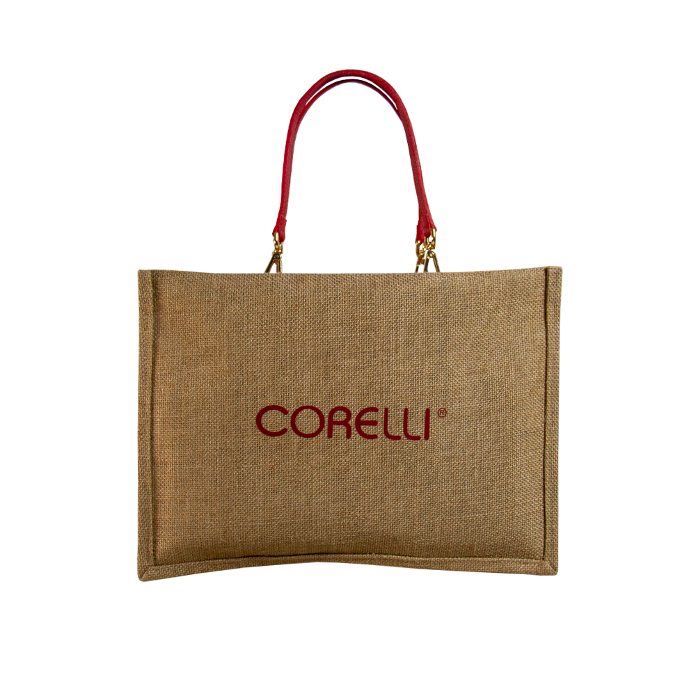 BOLSO YUTE ORQUÍDEA CON ASA DE CUERO
