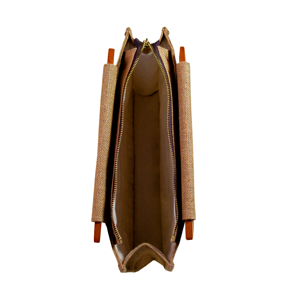 BOLSO YUTE LLAMA CON ASA DE MADERA