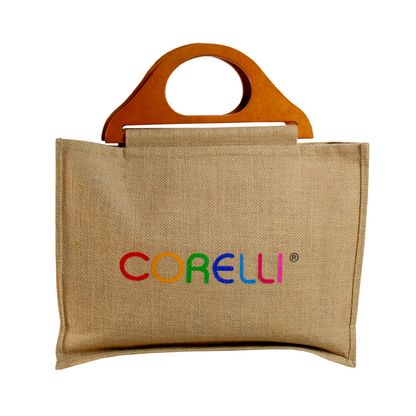 BOLSO YUTE TEACHER CON ASA DE MADERA