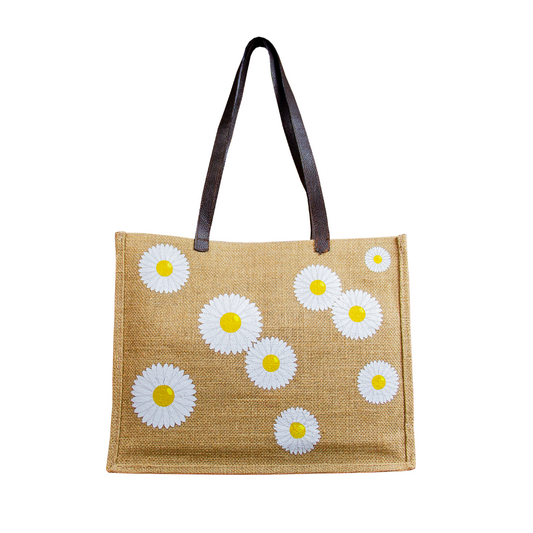 BOLSO YUTE MARGARITA CON ASA DE CUERO
