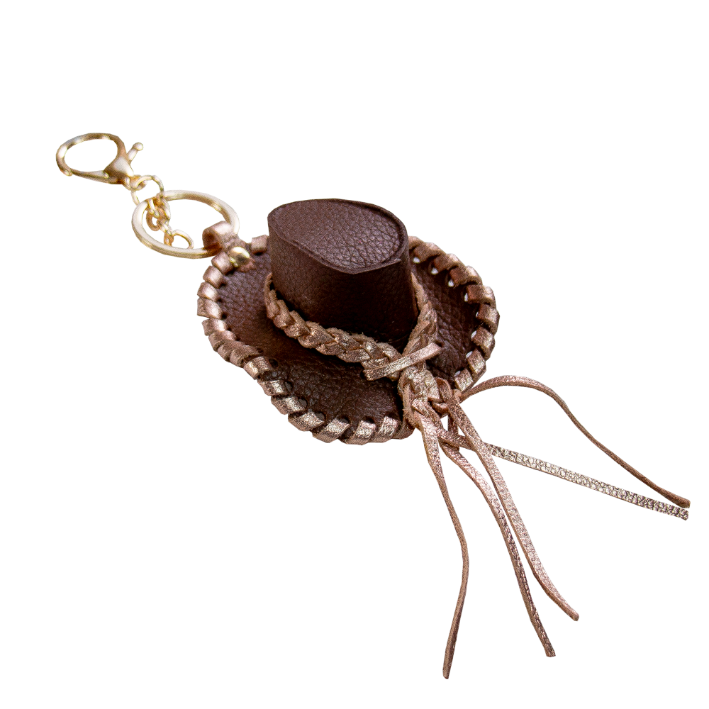 CHARM  SOMBRERO BAQUERO MARRÓN / ORO ROSA