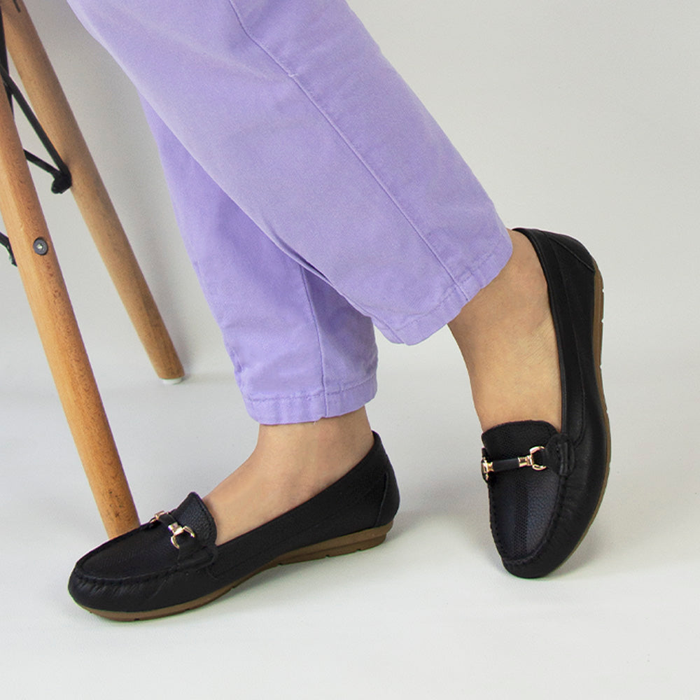 MOCASIN CHATO SARA-2 NEGRO
