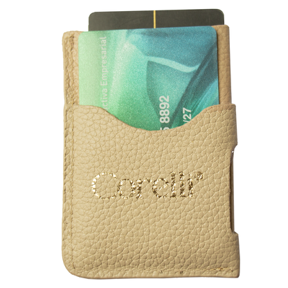TARJETERO  -CIRCULO-COLORES  BEIGE