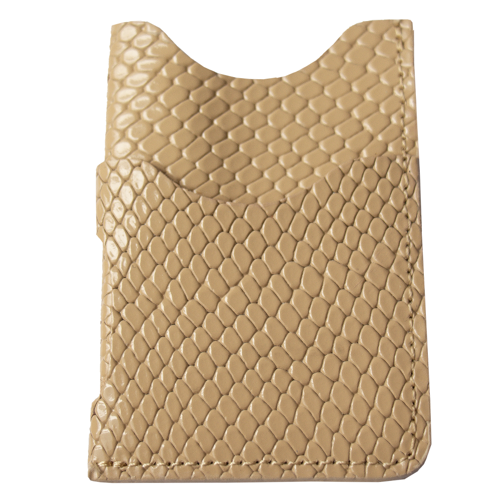 CARD HOLDER - PATENT LEATHER BOA