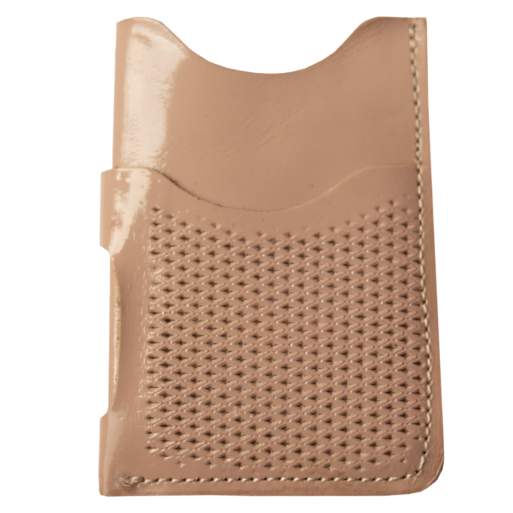 CARD HOLDER -DOTS- ROSE PINK PATENT LEATHER