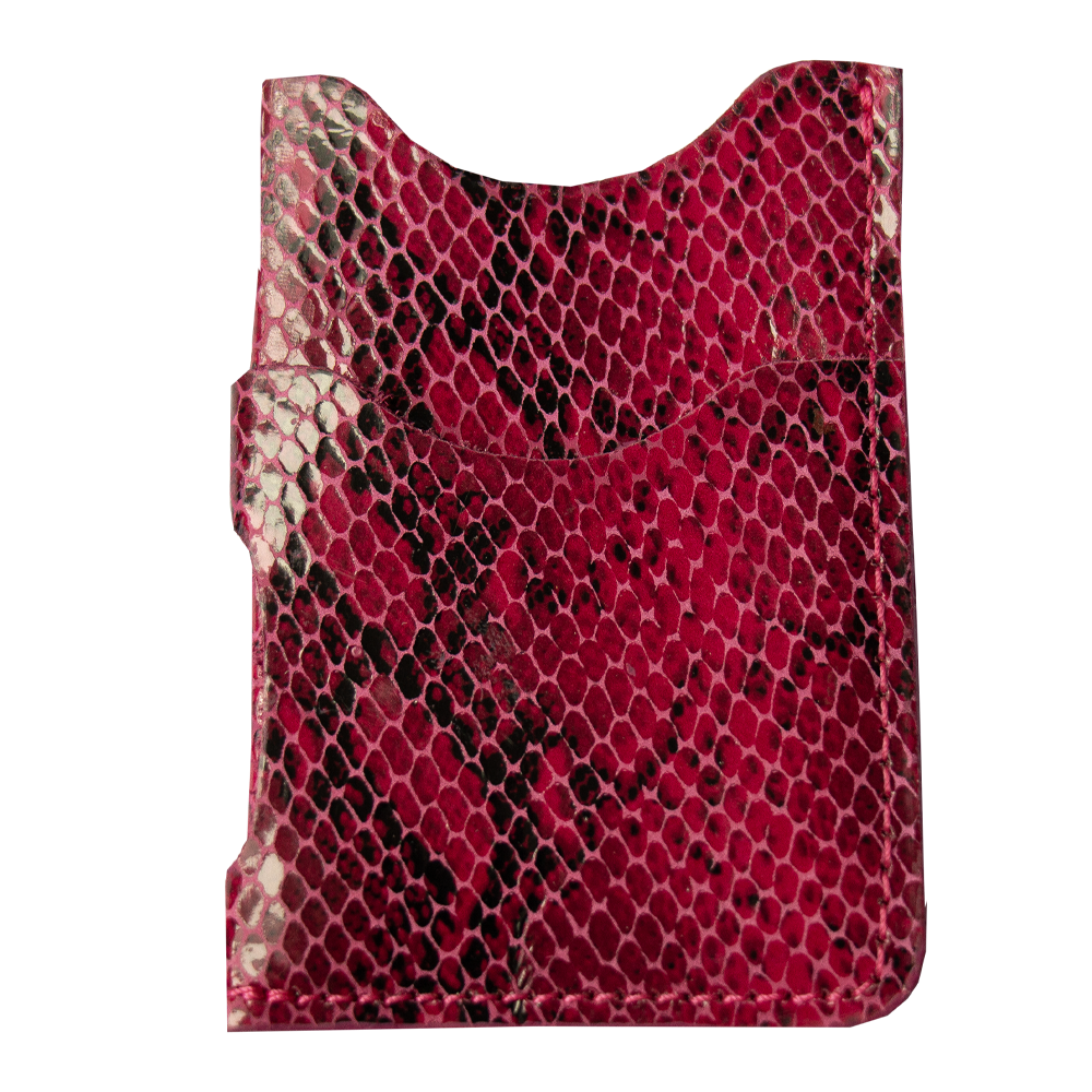 TARJETERO  -SERPIENTE  FUCSIA