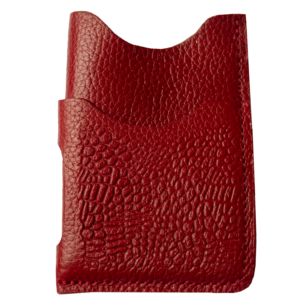 CARD HOLDER -STONE- VIVID RED