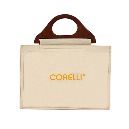 BOLSO TOCUYO FLORES CON ASA DE MADERA
