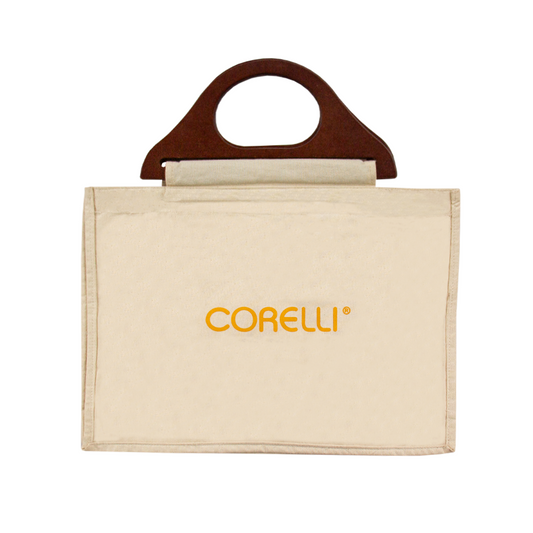 BOLSO TOCUYO FLORES CON ASA DE MADERA
