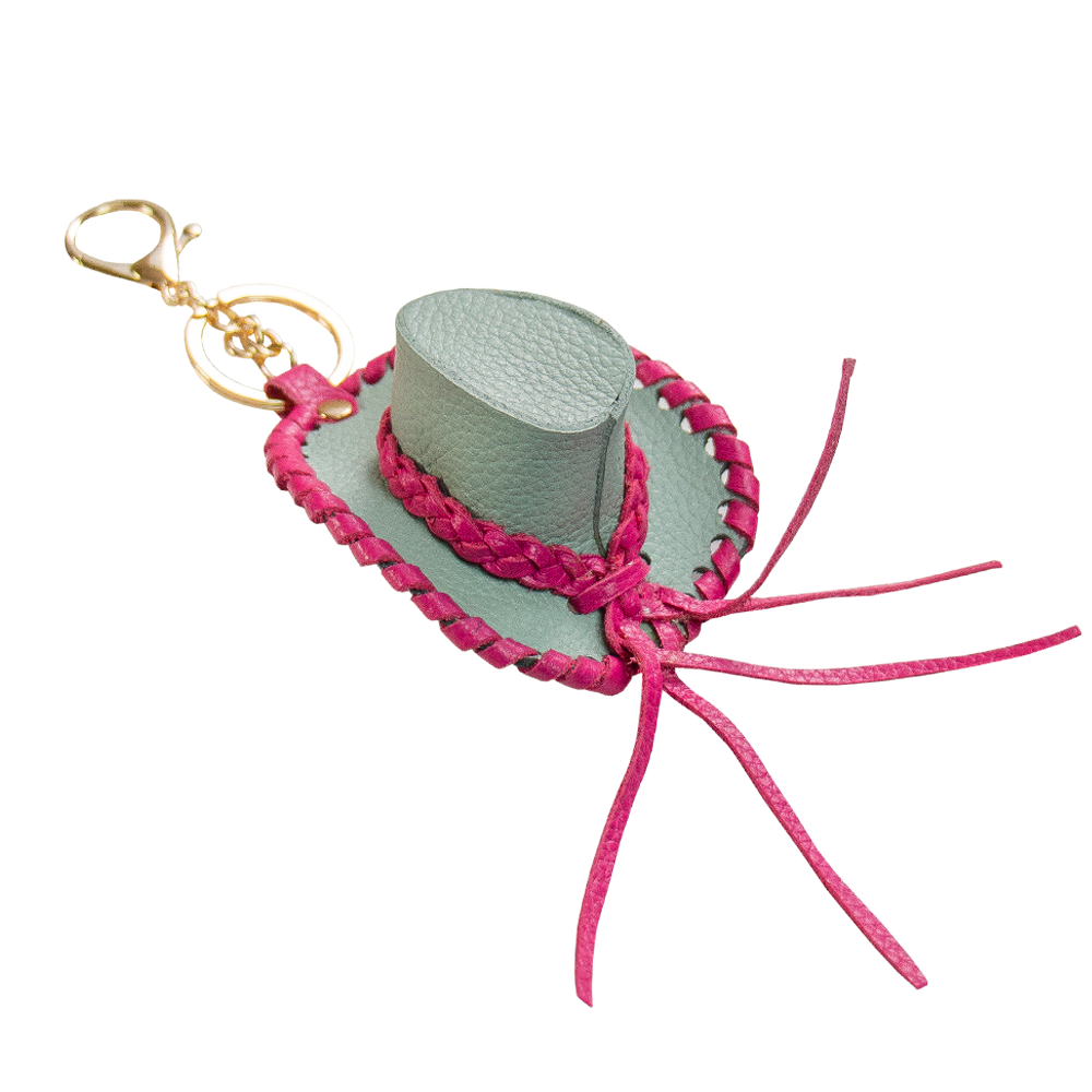 CHARM  SOMBRERO BAQUERO VERDE AGUA / FUCSIA