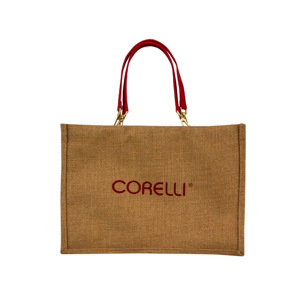 BOLSO YUTE ORQUÍDEA CON ASA DE CUERO