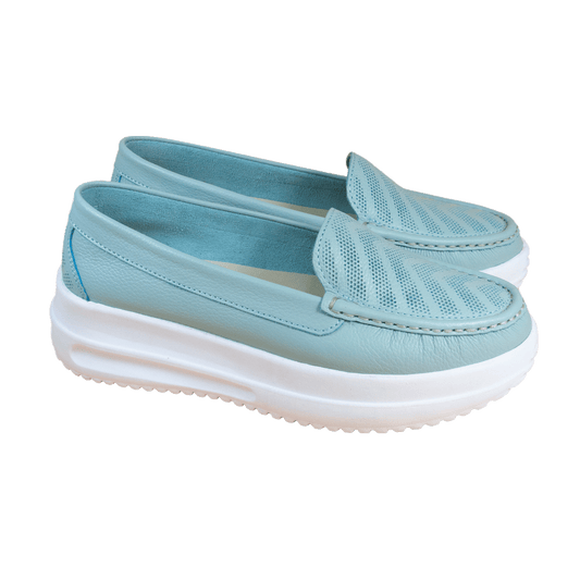 MOCASIN  ZAPATILLA KATE VERDE AGUA
