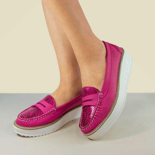 MOCASIN PLATAFORMA ELVIRA FUCSIA