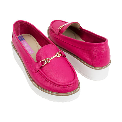 MOCASIN PLATAFORMA VICKY  FUCSIA