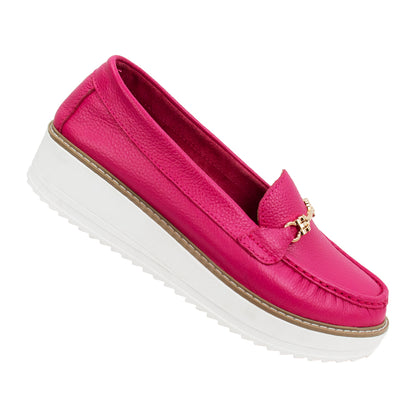 MOCASIN PLATAFORMA VICKY  FUCSIA